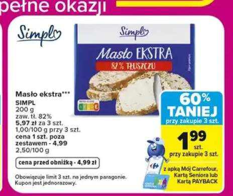 Masło ekstra Simply