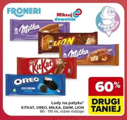 Lody na patyku Milka +4 warianty