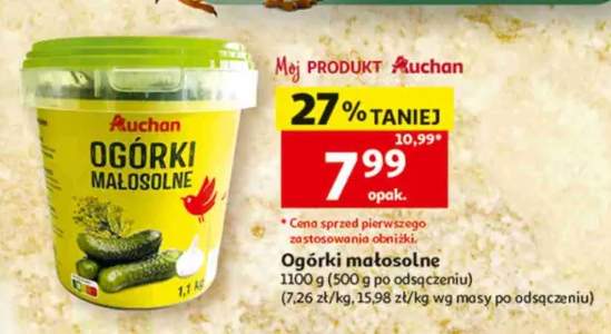 Ogórki małosolne Auchan
