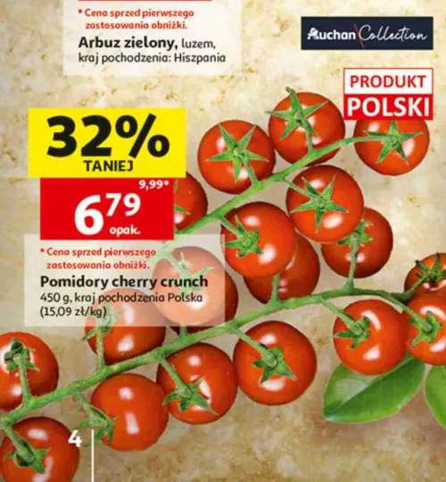 Pomidory cherry crunch Auchan Collection polskie