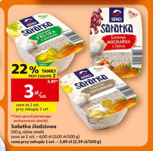 Sałatka śledziowa polska z groszkiem Seko +2 warianty