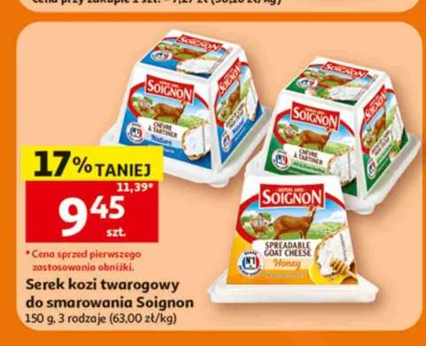 Serek kozi twarogowy do smarowania Soignon Nature +2 warianty