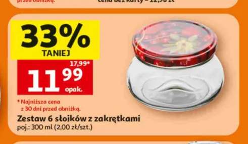 Zestaw 6 słoików z zakrętkami
