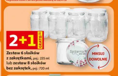 Zestaw 8 słoików bez zakrętek +1 wariant