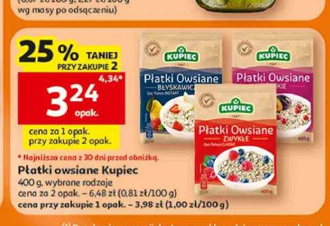 Płatki owsiane zwykłe Kupiec +2 warianty