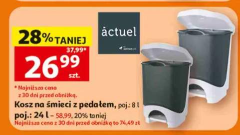 Kosz na śmieci z pedałem Actuel 8 l +1 wariant
