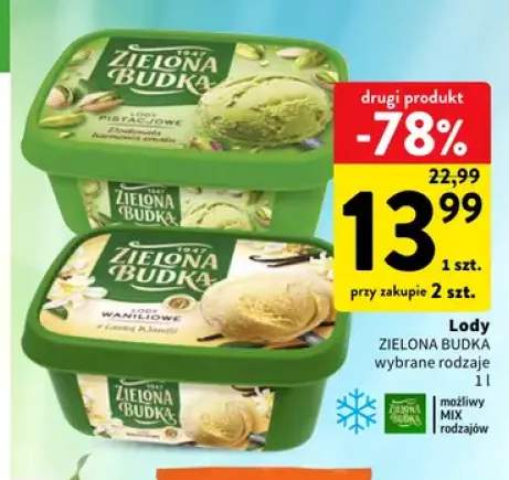 Lody waniliowe Zielona Budka +1 wariant