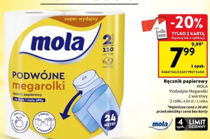 Ręcznik papierowy Mola Podwójne Megarolki