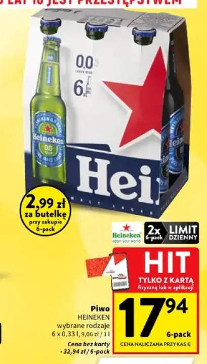 Piwo Heineken +1 wariant