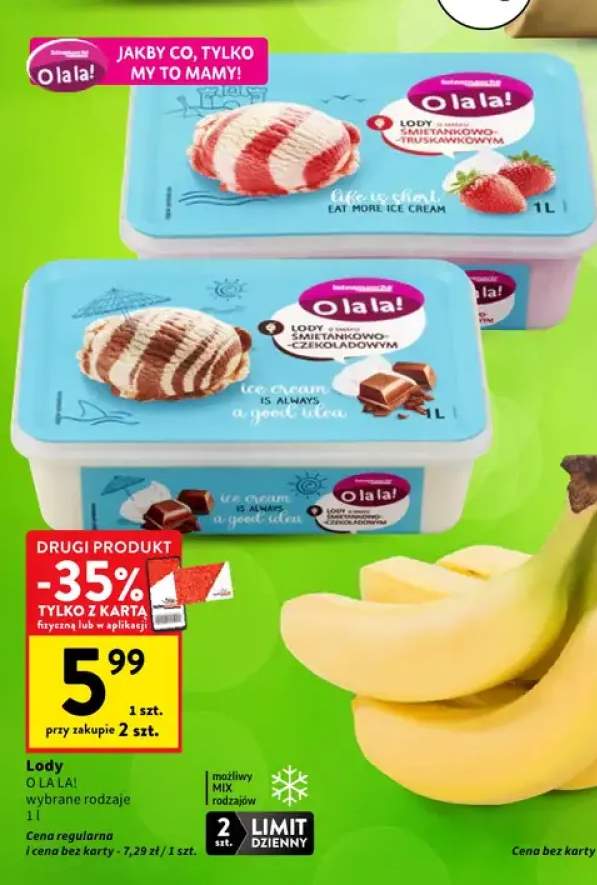 Lody śmietankowo-truskawkowe O la la! +1 wariant