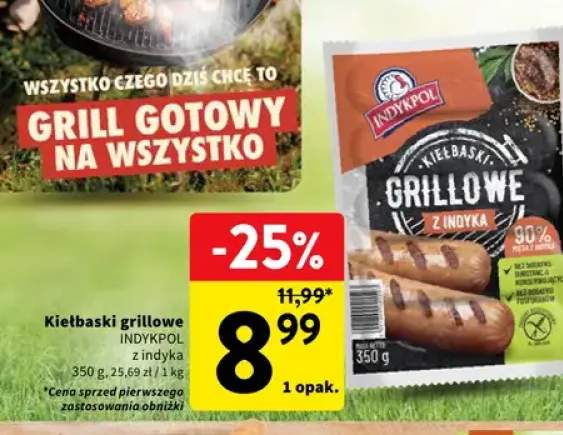 Kiełbaski grillowe z indyka Indykpol