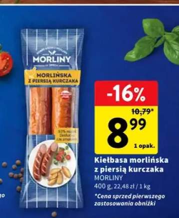 Kiełbasa morlińska z piersią kurczaka Morliny