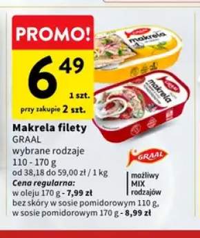 Filety z makreli w sosie pomidorowym Graal +1 wariant