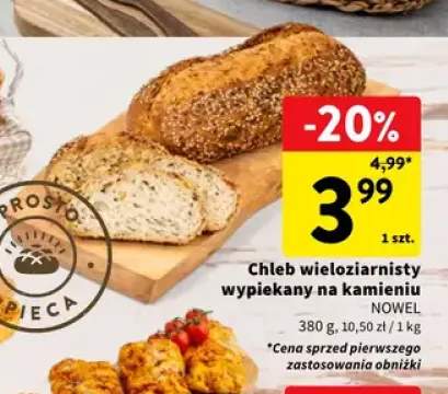 Chleb wieloziarnisty wypiekany na kamieniu Nowel