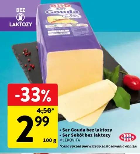 Ser Gouda bez laktozy Mlekovita +1 wariant