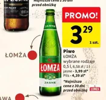 Piwo Łomża jasne +1 wariant