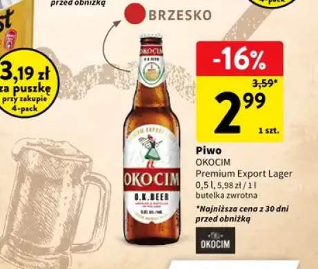 Piwo Okocim Premium Export Lager
