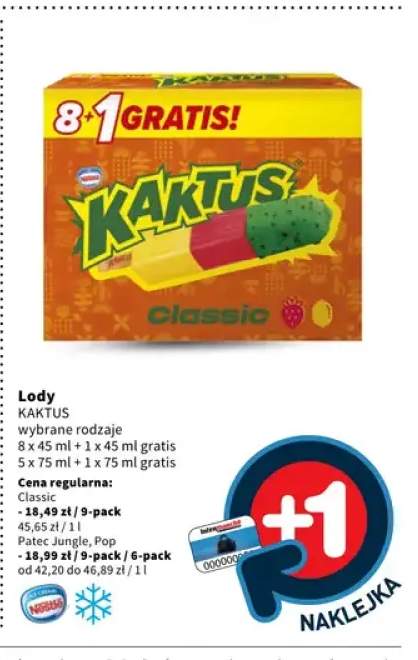 Lody Kaktus Classic 9-pack +2 warianty