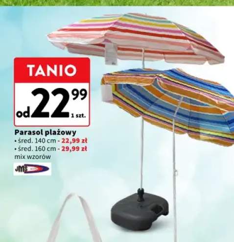 Parasol plażowy JMS średnica 160 cm +1 wariant