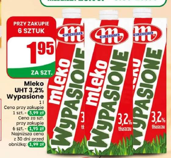 Mleko UHT 3,2% Wypasione Mlekovita
