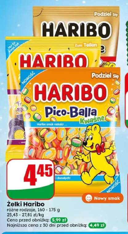 Żelki Haribo Pico-Balla Kwaśne +2 warianty