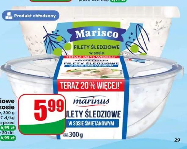 Filety śledziowe w sosie śmietanowym Marinus +2 warianty