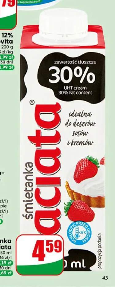 Śmietanka UHT 30% Łaciata