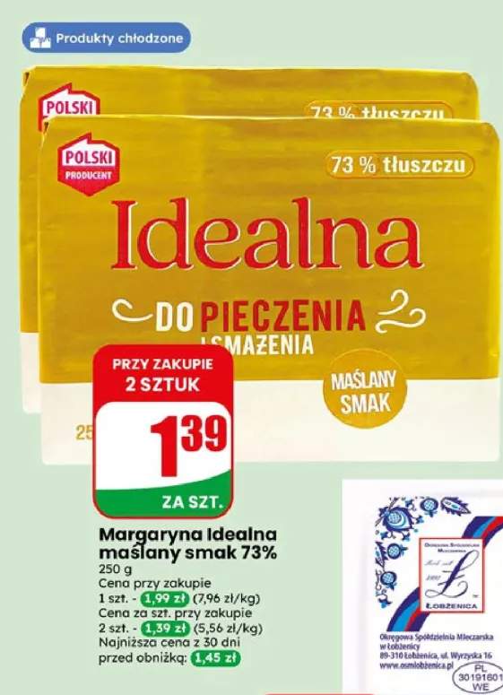 Margaryna Idealna maślany smak 73%