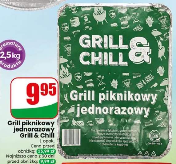 Grill piknikowy jednorazowy Grill & Chill