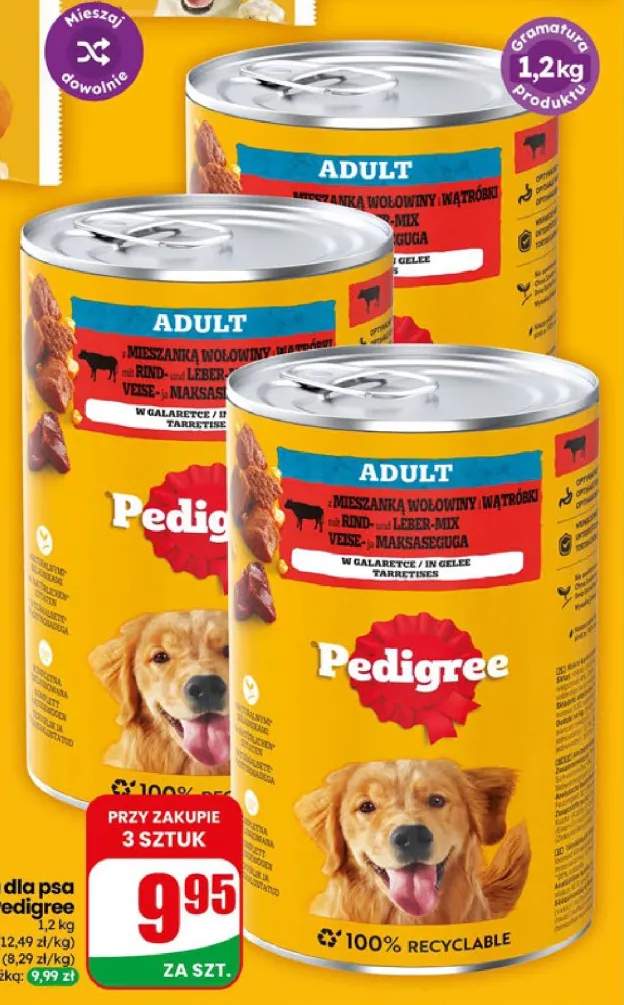 Mokra karma dla psa z wołowiną Pedigree