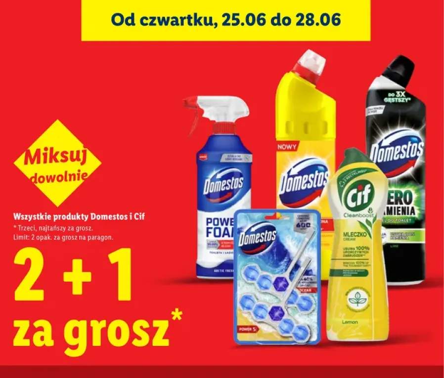 Produkty Domestos i Cif +5 wariantów