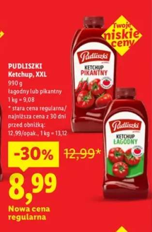 Ketchup łagodny Pudliszki XXL +1 wariant