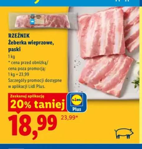 Żeberka wieprzowe paski Rzeźnik