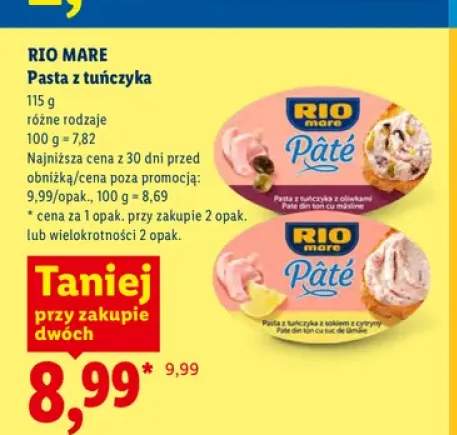 Pasta z tuńczyka z oliwkami Rio Mare Paté +1 wariant