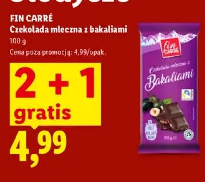 Czekolada mleczna z bakaliami Fin Carré