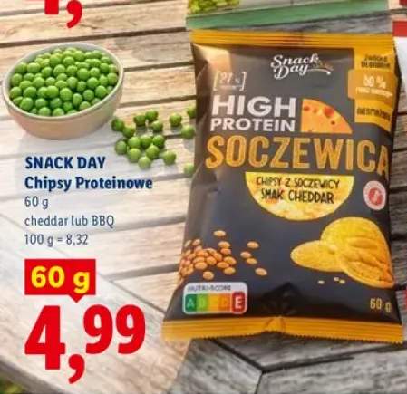 Chipsy proteinowe Snack Day cheddar +1 wariant