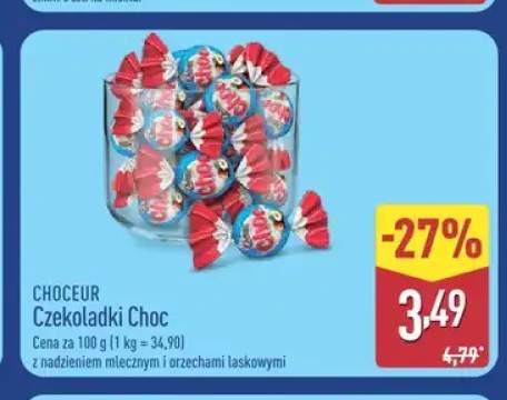 Czekoladki Choc z nadzieniem mlecznym i orzechami laskowymi Choceur