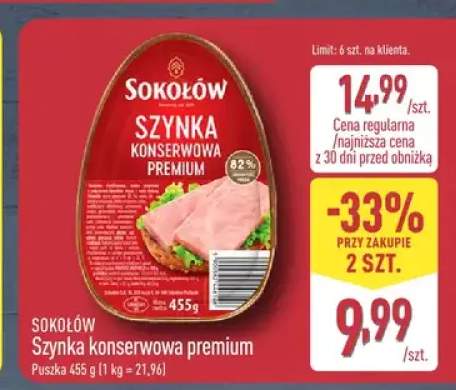 Szynka konserwowa premium Sokołów