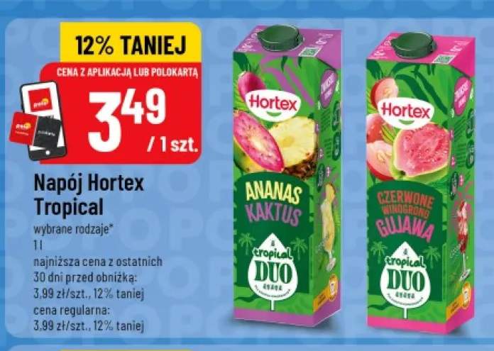 Napój Hortex Tropical Ananas Kaktus +1 wariant