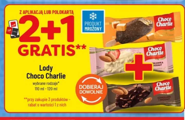 Lody Choco Charlie Truskawka i Migdały +2 warianty