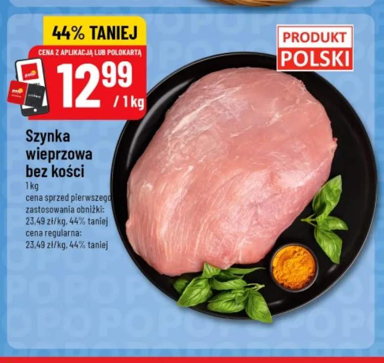 Szynka wieprzowa bez kości polska