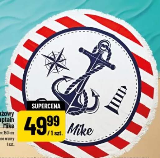 Ręcznik plażowy okrągły Captain Mike