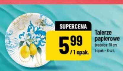 Talerze papierowe średnica 18 cm