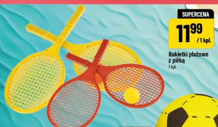 Rakietki plażowe z piłką