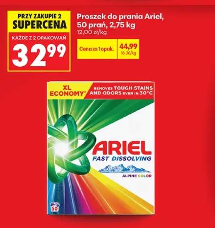 Proszek do prania Ariel Fast Dissolving Alpine Color