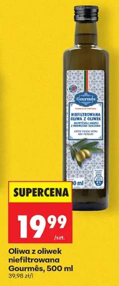 Oliwa z oliwek niefiltrowana Gourmês