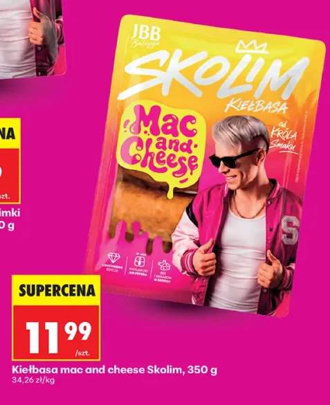Kiełbasa mac and cheese Skolim JBB Bałdyga