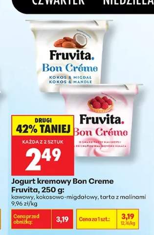 Jogurt kremowy Bon Creme Fruvita kawowy +2 warianty