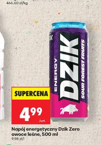 Napój energetyczny Dzik Zero owoce leśne