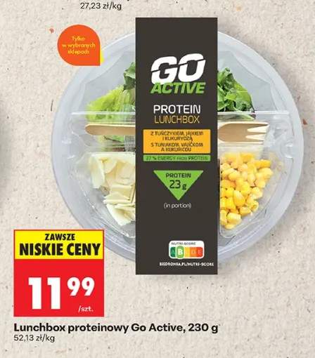 Lunchbox proteinowy z tuńczykiem jajkiem i kukurydzą Go Active